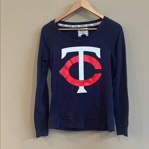 PINK with 5th & Ocean Minnesota Twins Navy Sweatshirt with Red and White Logo